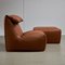 Fauteuil et Repose-Pieds Le Bambole par Mario Bellini pour B&B Italia, 1970s, Set de 2 2