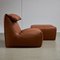 Le Bambole Lounge Chair and Footrest by Mario Bellini for B&B Italia, 1970s, Set of 2, Image 2