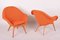 Mid-Century Armlehnstühle aus orangefarbener Buche, Miroslav Navratil zugeschrieben, 1950er, 2er Set 3