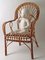 Italian Rattan & Bamboo Peacook Chair, 1970s 2