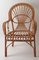 Italienischer Peacook Stuhl aus Rattan & Bambus, 1970er 1