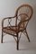 Italienischer Peacook Stuhl aus Rattan & Bambus, 1970er 4