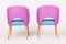 Mid-Century Pink and Blue & Armchairs in Beech, 1950s, Set of 2, Image 5