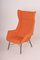 Mid-Century Orange Armchair attributed to Miroslav Navratil, 1960s 1