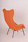 Mid-Century Orange Armchair attributed to Miroslav Navratil, 1960s 3