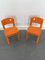 Französische Vintage Allibert Stühle aus Orangefarbenem Kunststoff, 1970er, 2er Set 3
