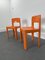 Französische Vintage Allibert Stühle aus Orangefarbenem Kunststoff, 1970er, 2er Set 7