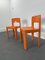 Vintage French Allibert Chairs in Orange Plastic, 1970s, Set of 2 7