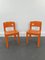 Französische Vintage Allibert Stühle aus Orangefarbenem Kunststoff, 1970er, 2er Set 1