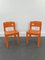 Vintage French Allibert Chairs in Orange Plastic, 1970s, Set of 2 1