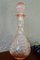 Botella italiana de vidrio rosa arenado de Empoli, años 60, Imagen 1