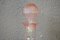 Botella italiana de vidrio rosa arenado de Empoli, años 60, Imagen 8