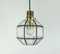 Vintage Pendant Lamp with Glass Shade and Brass from Glashuette Limburg, 1960s, Image 1