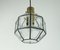Vintage Pendant Lamp with Glass Shade and Brass from Glashuette Limburg, 1960s 9