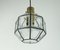 Vintage Pendant Lamp with Glass Shade and Brass from Glashuette Limburg, 1960s, Image 9