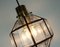 Vintage Pendant Lamp with Glass Shade and Brass from Glashuette Limburg, 1960s 2