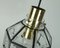 Vintage Pendant Lamp with Glass Shade and Brass from Glashuette Limburg, 1960s, Image 7