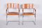 Czech Bauhaus Armchairs in Beech & Chrome attributed to Mücke-Melder, 1930s, Set of 2 1