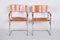 Czech Bauhaus Armchairs in Beech & Chrome attributed to Mücke-Melder, 1930s, Set of 2, Image 1