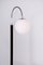 Lámpara de pie Bauhaus de roble y cromo, años 30, Imagen 6