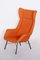 Mid-Century Orange Lounge Chairs attributed to Miroslav Navratil, 1960s, Set of 2 1