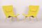 Mid-Century Yellow and Blue Armchairs attributed to Miroslav Navratil, 1950s, Set of 2 1