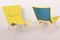 Mid-Century Yellow and Blue Armchairs attributed to Miroslav Navratil, 1950s, Set of 2 11