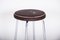 Mid-Century Leather & Chrome Stool attributed to Robert Slezák, 1940s 4