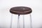 Mid-Century Leather & Chrome Stool attributed to Robert Slezák, 1940s, Image 4