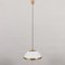 Lámpara colgante italiana Mid-Century de latón y acrílico, años 70, Imagen 1