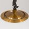 Lámpara colgante italiana Mid-Century de latón y acrílico, años 70, Imagen 5
