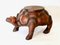 Figura de tortuga vintage grande de cuero, años 60, Imagen 12