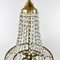 Vintage Crystal and Brass Chandelier, 1970s, Image 5
