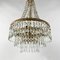 Vintage Crystal and Brass Chandelier, 1970s, Image 3