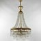 Vintage Crystal and Brass Chandelier, 1970s, Image 1