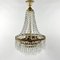 Vintage Crystal and Brass Chandelier, 1970s, Image 2