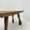 Brutalist Wooden Side Table, 1970s 6