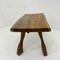 Brutalist Wooden Side Table, 1970s 5