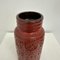 Scheurich West Germany Red Ceramic Vase, 1970s 2
