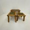 Tavolini ad incastro in ceramica e quercia, anni '70, set di 3, Immagine 4