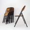 Vintage Folding Chair in Metal and Wood, 1960s, Set of 7 13