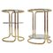 Gold and Chrome Side Tables, Set of 2 1