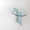 Marble and Sandblasted Glass Side Table with Oval Glass Top, 1980s, Image 8