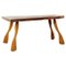 Brutalist Wooden Side Table, Image 1