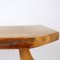 Table d'Appoint Brutaliste en Bois 2