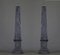 Black and Grey Marble Obelisks, Set of 2 1