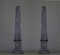 Obelisken aus schwarzem & grauem Marmor, 2er Set 1