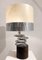 Lámpara de mesa Mid-Century moderna de cromo y cuero, Imagen 12