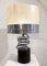 Lámpara de mesa Mid-Century moderna de cromo y cuero, Imagen 10