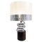 Mid-Century Modern Chrome and Leather Table Lamp 1